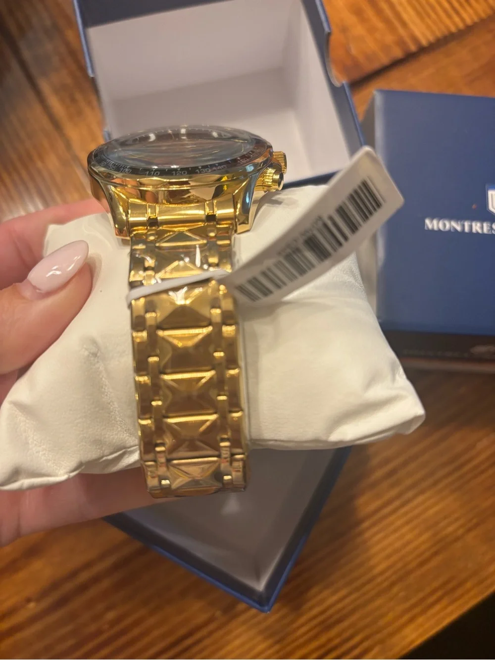 MPW-0344 Invicta Montres Prestige Men 44.5mm Metal Gold Black PC21S Quartz Watch